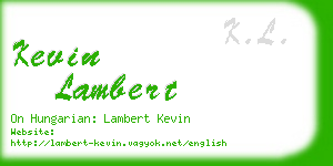 kevin lambert business card